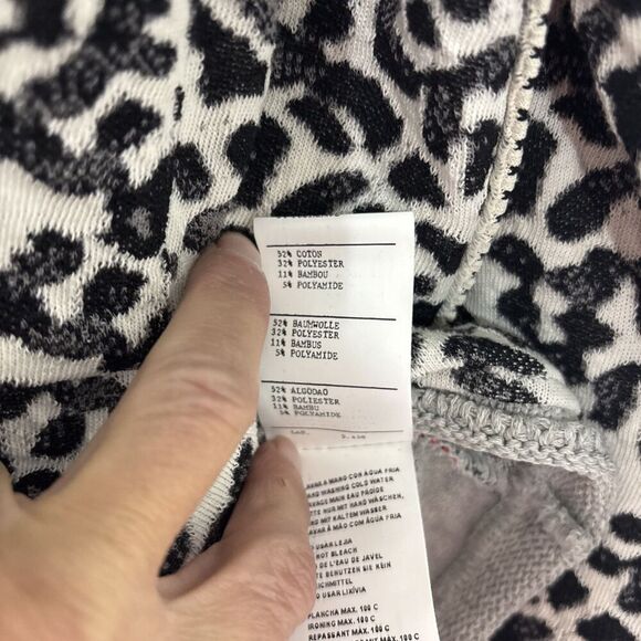 Aldo Martins Cardigan Sz 10 Animal Print Snaps Pockets Hooded Designer Spain - Picture 12 of 16